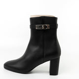 Hermes Boots Black Hermès Calfskin Saint Germain Ankle Boots 38 Black -Knockoff
