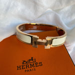 Hermes Bracelet Gold Hermes Clic H Craie GM Bracelet Rose Gold -Knockoff
