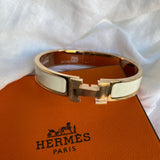 Hermes Bracelet Gold Hermes Clic H Craie GM Bracelet Rose Gold -Knockoff
