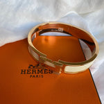 Hermes Bracelet Gold Hermes Clic H Craie GM Bracelet Rose Gold -Knockoff
