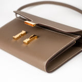 Hermes Clutch Hermès Etoupe Epsom Constance To Go Wallet 18cm Gold Hardware -Knockoff
