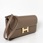 Hermes Clutch Hermès Etoupe Epsom Constance To Go Wallet 18cm Gold Hardware -Knockoff
