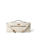 Hermes Clutch White Kelly Cut Clutch Nata Swift Gold Plated Z Stamp -Knockoff
