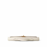 Hermes Clutch White Kelly Cut Clutch Nata Swift Gold Plated Z Stamp -Knockoff
