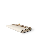 Hermes Clutch White Kelly Cut Clutch Nata Swift Gold Plated Z Stamp -Knockoff
