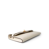 Hermes Clutch White Kelly Cut Clutch Nata Swift Gold Plated Z Stamp -Knockoff
