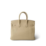 Hermes Handbag Beige Birkin 25 Parchemin / Light Beige Togo Palladium Plated M Square Stamp -Knockoff
