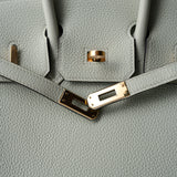 Hermes Handbag Birkin 25 Gris Neve Togo Leather Gold Hardware B Stamp -Knockoff
