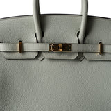 Hermes Handbag Birkin 25 Gris Neve Togo Leather Gold Hardware B Stamp -Knockoff
