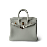 Hermes Handbag Birkin 25 Gris Neve Togo Leather Gold Hardware B Stamp -Knockoff
