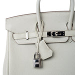 Hermes Handbag Birkin 25 Gris Perle Togo Leather Palladium Hardware Z Stamp -Knockoff
