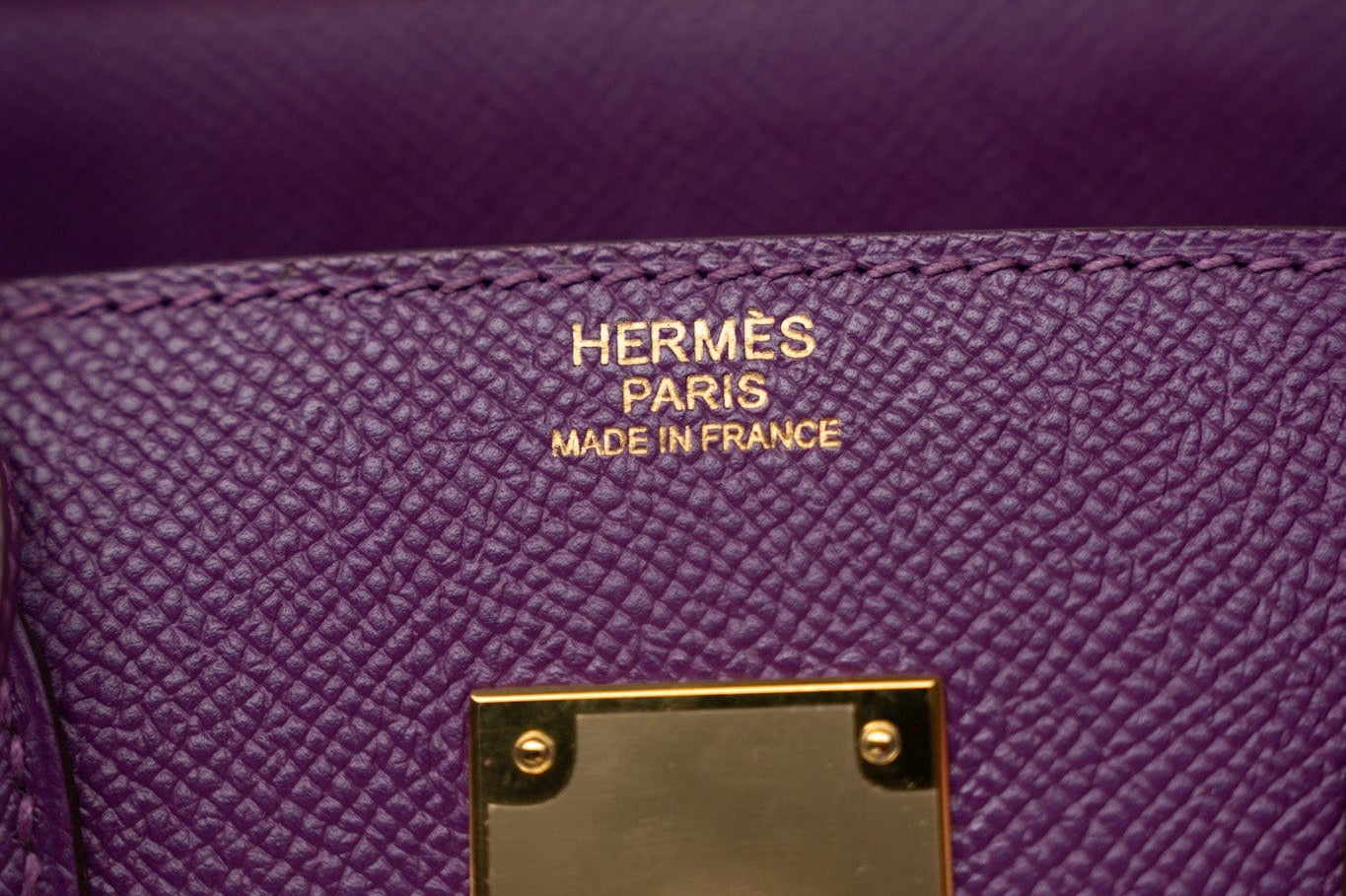 Hermes Handbag Birkin 30 Anemone Veau Epsom Leather Gold Plated R Stamp -Knockoff
