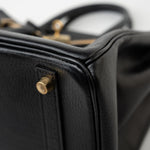 Hermes Handbag Birkin 30 Black/ Noir Vachette Ardennes Gold Plated Hardware G Square Stamp -Knockoff
