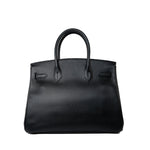 Hermes Handbag Birkin 30 Black/ Noir Vachette Ardennes Gold Plated Hardware G Square Stamp -Knockoff
