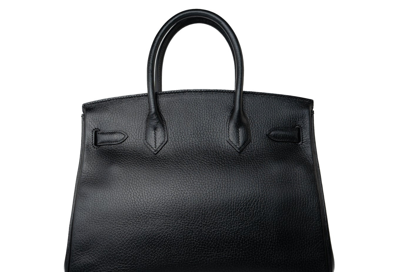 Hermes Handbag Birkin 30 Black/ Noir Vachette Ardennes Gold Plated Hardware G Square Stamp -Knockoff
