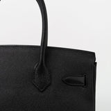 Hermes Handbag Birkin 30 Black Veau Epsom Leather Gold Plated Hardware 2017 A -Knockoff
