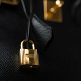 Hermes Handbag Birkin 30 Black Veau Epsom Leather Gold Plated N Stamp -Knockoff
