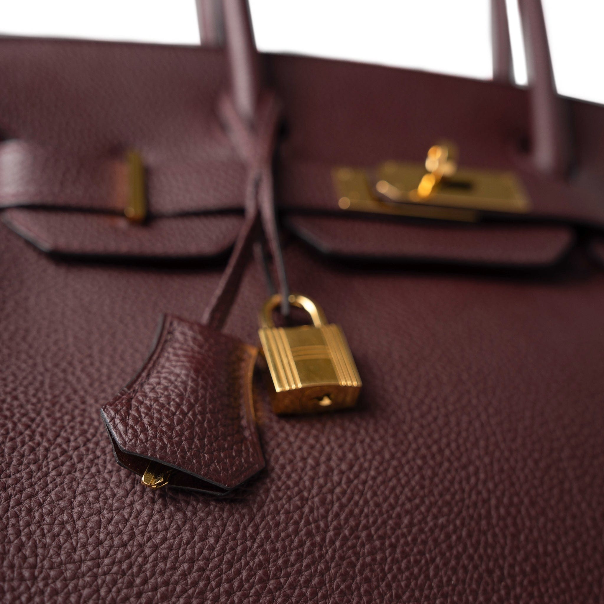 Hermes Handbag Birkin 30 Bordeaux Veau Togo Leather Gold Plated Hardware A Stamp -Knockoff
