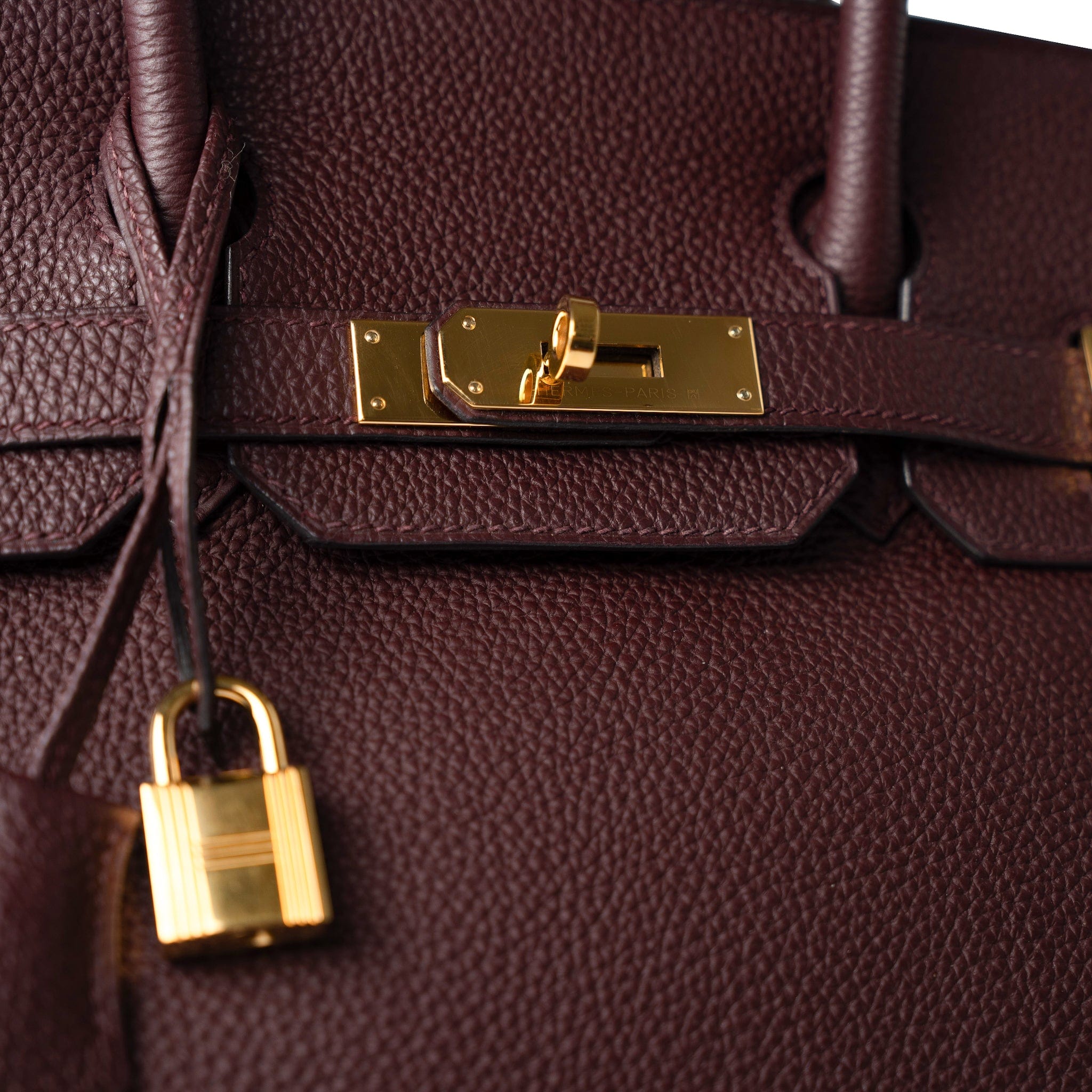 Hermes Handbag Birkin 30 Bordeaux Veau Togo Leather Gold Plated Hardware A Stamp -Knockoff
