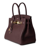 Hermes Handbag Birkin 30 Bordeaux Veau Togo Leather Gold Plated Hardware A Stamp -Knockoff
