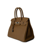 Hermes Handbag Birkin 30 Bronze Doré / Bleu Brume Veau Togo Leather Palladium Plated Z Stamp -Knockoff
