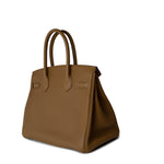 Hermes Handbag Birkin 30 Bronze Doré / Bleu Brume Veau Togo Leather Palladium Plated Z Stamp -Knockoff
