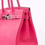 Hermes Handbag Birkin 30 (Candy Model) Rose Tyrien / Rubis Veau Epsom Leather Palladium Plated O Square Stamp -Knockoff
