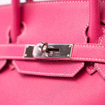 Hermes Handbag Birkin 30 (Candy Model) Rose Tyrien / Rubis Veau Epsom Leather Palladium Plated O Square Stamp -Knockoff
