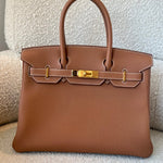 Hermes Handbag Birkin 30 Gold Veau Togo leather Gold plated 2022 U stamp -Knockoff
