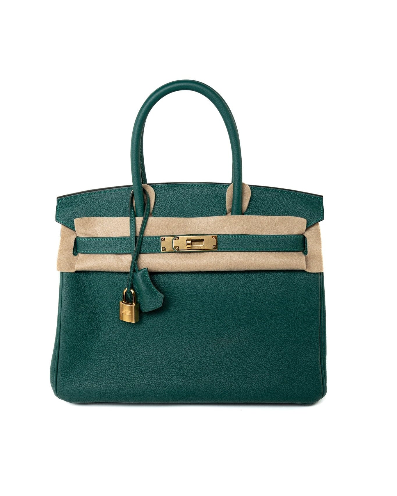 Hermes Handbag Birkin 30 Malachite Veau Togo Leather Gold Plated Hardware 2020 Y -Knockoff
