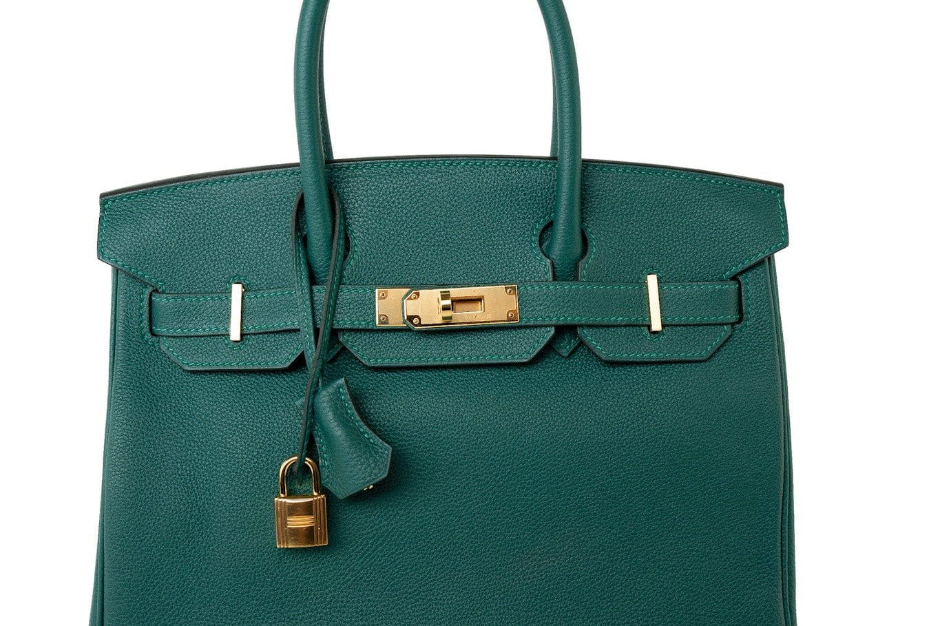 Hermes Handbag Birkin 30 Malachite Veau Togo Leather Gold Plated Hardware 2020 Y -Knockoff
