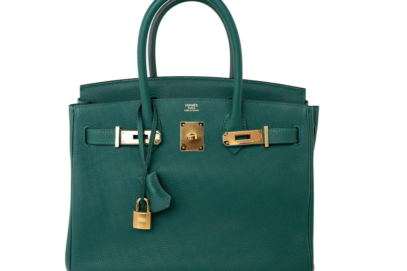 Hermes Handbag Birkin 30 Malachite Veau Togo Leather Gold Plated Hardware 2020 Y -Knockoff
