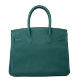 Hermes Handbag Birkin 30 Malachite Veau Togo Leather Gold Plated Hardware 2020 Y -Knockoff
