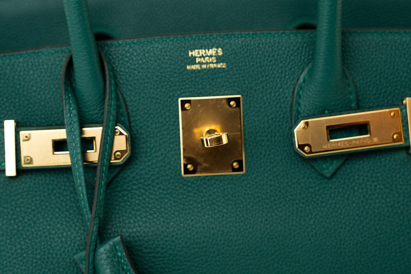 Hermes Handbag Birkin 30 Malachite Veau Togo Leather Gold Plated Hardware 2020 Y -Knockoff
