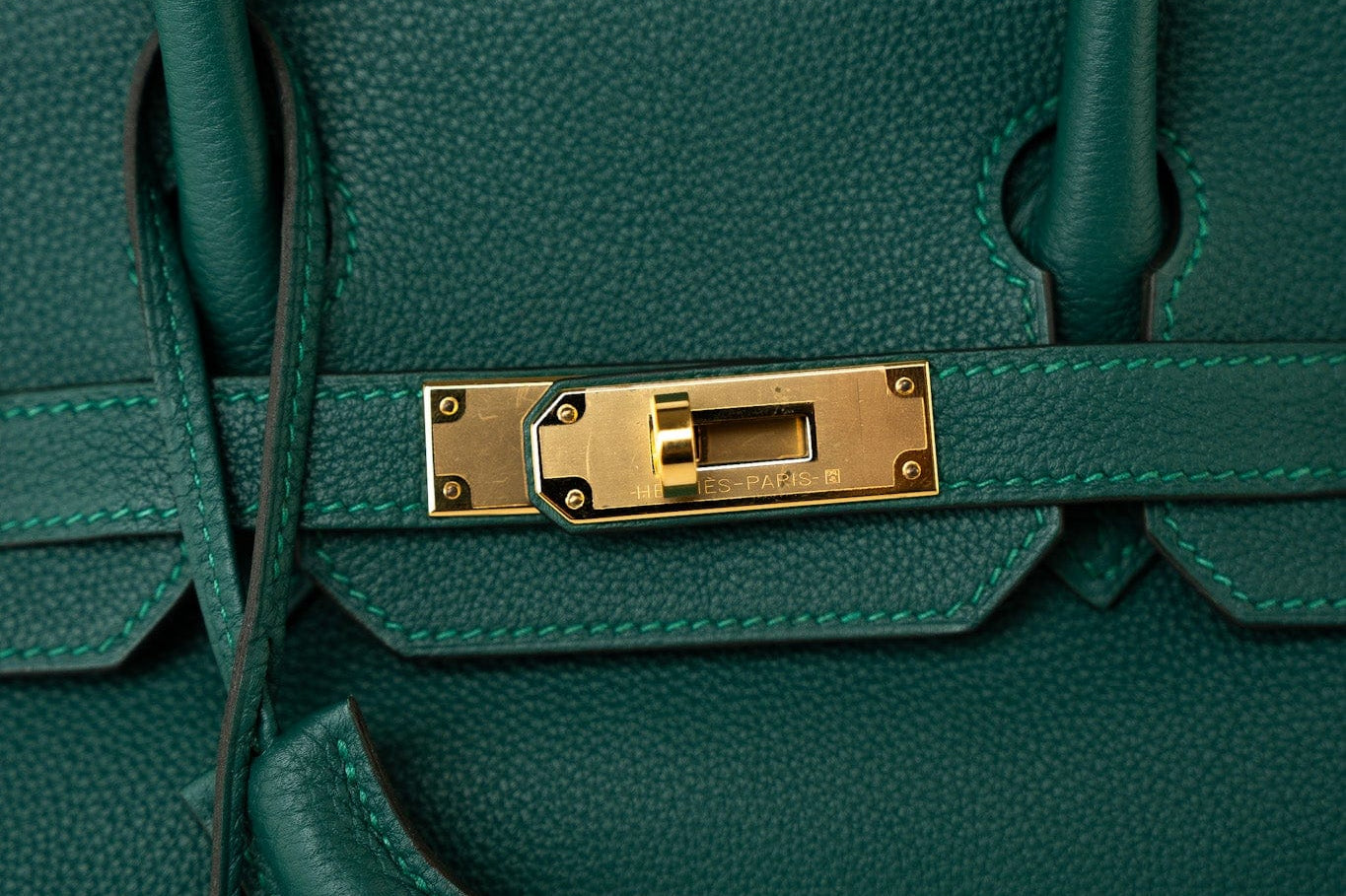 Hermes Handbag Birkin 30 Malachite Veau Togo Leather Gold Plated Hardware 2020 Y -Knockoff
