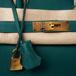 Hermes Handbag Birkin 30 Malachite Veau Togo Leather Gold Plated Hardware 2020 Y -Knockoff
