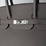 Hermes Handbag Birkin 35 Etain Veau Togo Leather Palladium Plated 2017 A -Knockoff
