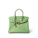 Hermes Handbag Birkin / Green Birkin 30 Vert Criquet Veau Epsom Gold Plated Hardware -Knockoff
