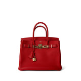 Hermes Handbag Birkin / Red Birkin 30 Rouge de Coeur Togo Gold Plated D Stamp -Knockoff
