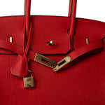 Hermes Handbag Birkin / Red Birkin 30 Rouge de Coeur Togo Gold Plated D Stamp -Knockoff
