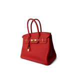 Hermes Handbag Birkin / Red Birkin 30 Rouge de Coeur Togo Gold Plated D Stamp -Knockoff
