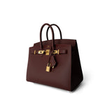 Hermes Handbag Birkin / Red Birkin Sellier 25 Rouge H Veau Madame Leather Gold Plated Z Stamp -Knockoff
