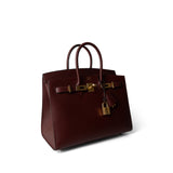 Hermes Handbag Birkin / Red Birkin Sellier 25 Rouge H Veau Madame Leather Gold Plated Z Stamp -Knockoff
