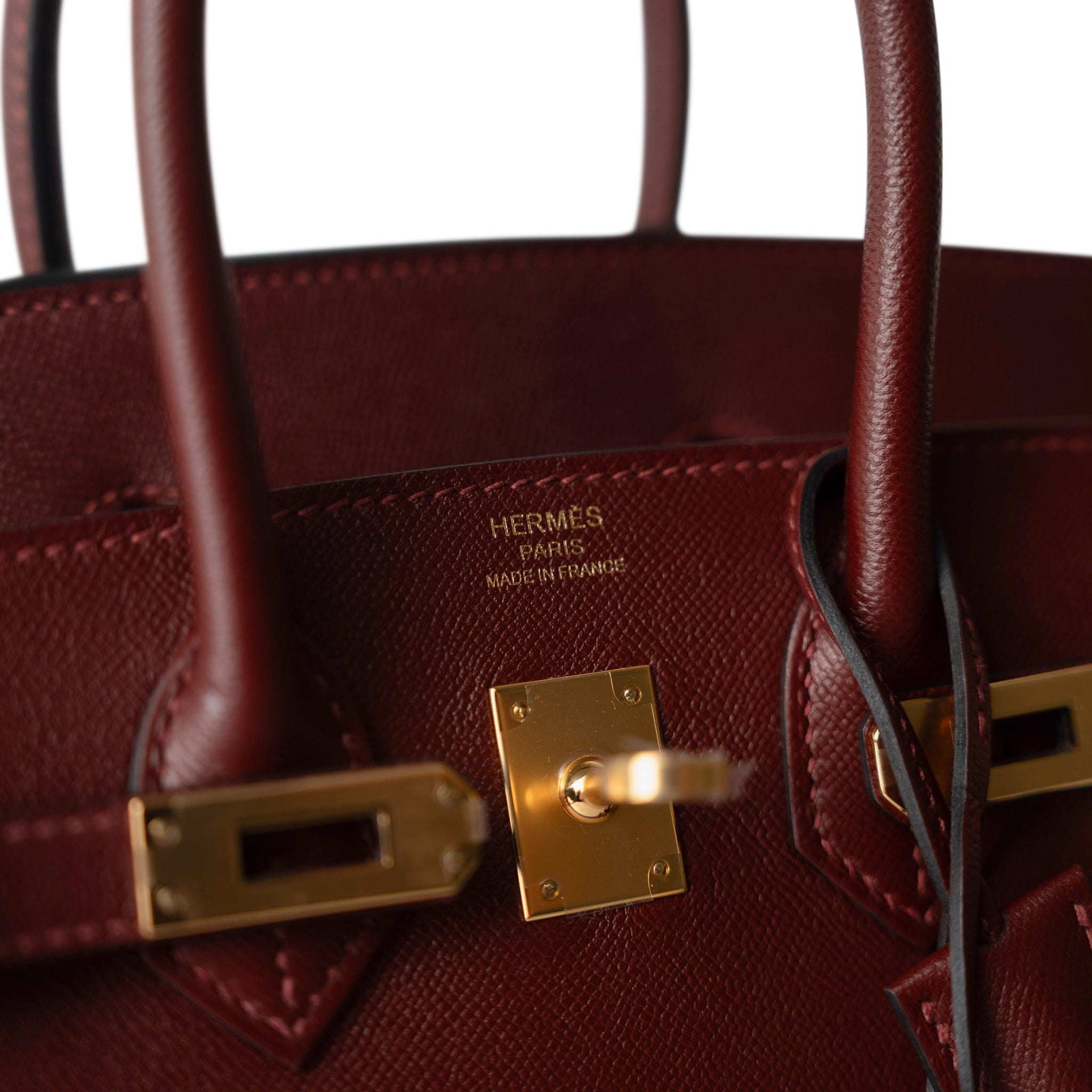 Hermes Handbag Birkin / Red Birkin Sellier 25 Rouge H Veau Madame Leather Gold Plated Z Stamp -Knockoff
