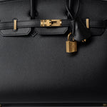 Hermes Handbag Birkin Sellier 25 Black Veau Epsom Leather Gold Plated Hardware Z Stamp -Knockoff
