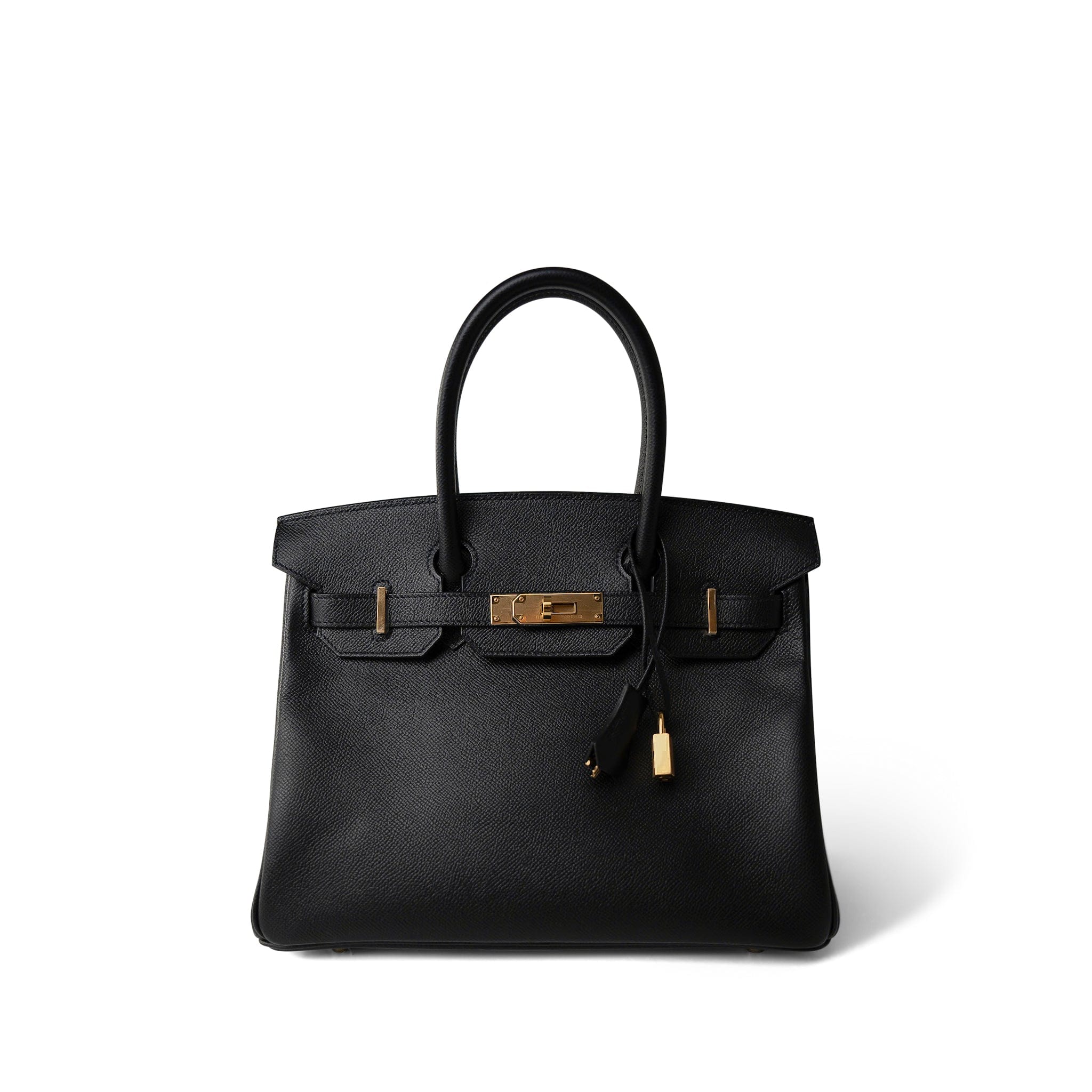 Hermes Handbag Black Birkin 30 Black Epsom Gold Plated Z Stamp -Knockoff
