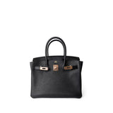 Hermes Handbag Black Birkin 30 Noir Togo Rose Gold Plated Hardware D Stamp -Knockoff
