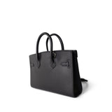 Hermes Handbag Black Birkin Sellier 15 Black Epsom Palladium Plated O Stamp -Knockoff
