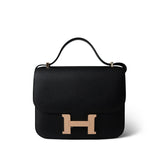 Hermes Handbag Black Constance 18 Black Epsom Rose Gold Plated B Stamp -Knockoff
