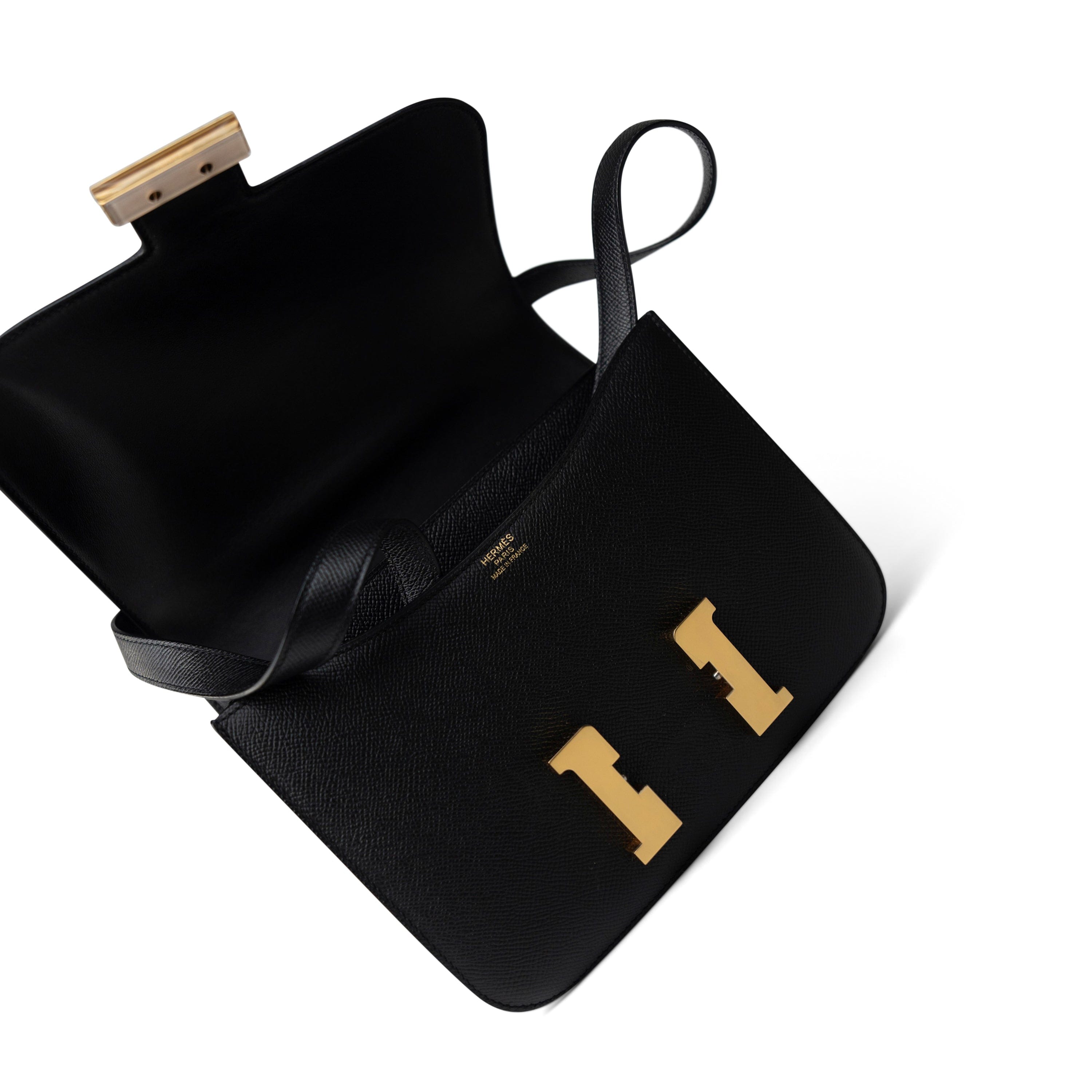 Hermes Handbag Black Constance 24 Black Epsom Gold Plated C Stamp -Knockoff
